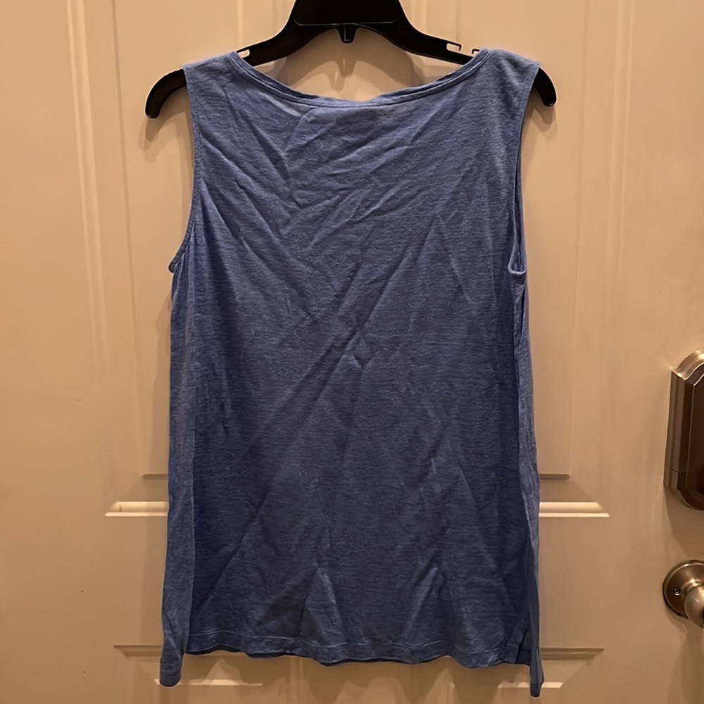 J jill 100% linen blue tank top - Picture 2 of 5